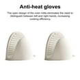 thumbnail image 4 of Anti-scald Gloves 2pcs Anti-scald Silicone Oven Mitts Heat Resistant Kitchen Gloves for Cooking Baking, 4 of 8
