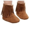 2 Packs infant Baby Girls Soft Girl Shoes Size 8 Plush Tassels Snow