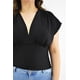 thumbnail image 4 of Blusa de satín cuello V Roman Fashion /Tallas Extras, 1836 (Negro) negro 36, 4 of 7