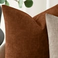 thumbnail image 7 of SUSIELADY Pack of 2 Decorative Throw Pillow Covers, 18x18 Inch, Soft Textured Square Cushion Covers with Zipper for Sofa, Couch, Bed, Living Room, Farmhouse, Cozy Accent Pillows, Rust-Orange, 7 of 7