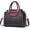 Black, variant on Two Coloured Women PU Leather Crossbody Hand Bag Single Shoulder Bags Embroidery Handbag with Adjustable Strap