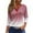 A10902-Hot Pink, variant on LISTHA 3/4 Length Sleeve Womens Tops Casual Loose Fit Henley Neck T Shirts Cute Print Three Quarter Length Tunic Tops Blue 3XL