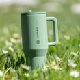 thumbnail image 5 of HydroJug Traveler – Vaso moderno de 40 oz con asa y pajita simple – Soporte para taza de coche, botella de agua resistente a fugas, reutilizable con aislamiento de acero inoxidable y base de goma – Re, 5 of 5