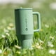 thumbnail image 5 of HydroJug Traveler – Vaso moderno de 40 oz con asa y pajita simple – Soporte para taza de coche, botella de agua resistente a fugas, reutilizable con aislamiento de acero inoxidable y base de goma – Re, 5 of 5