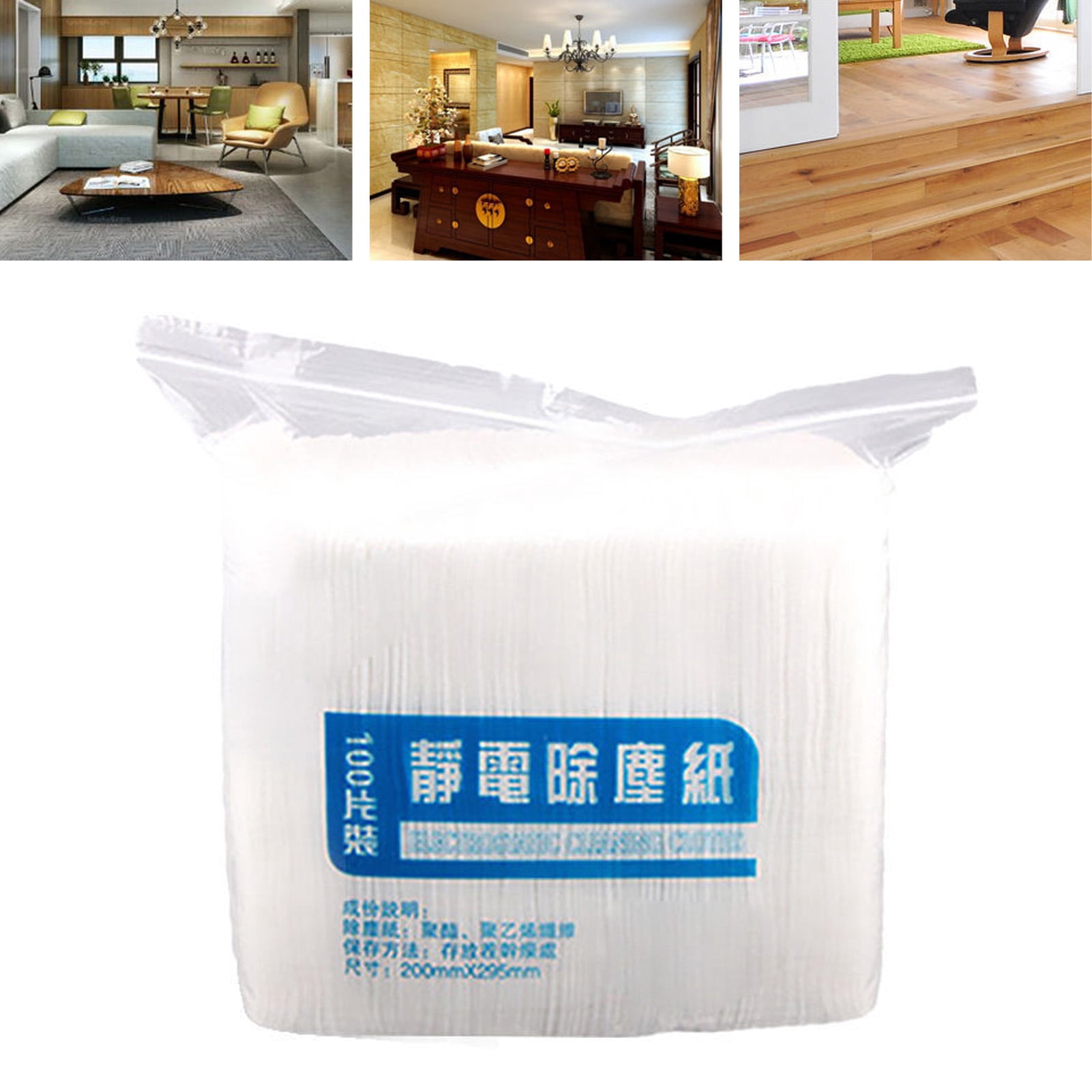 Electrostatic Wipes, Static Dusting Wipes Adsorb Dust 100 Pcs Plain Design  for Home Cleaning