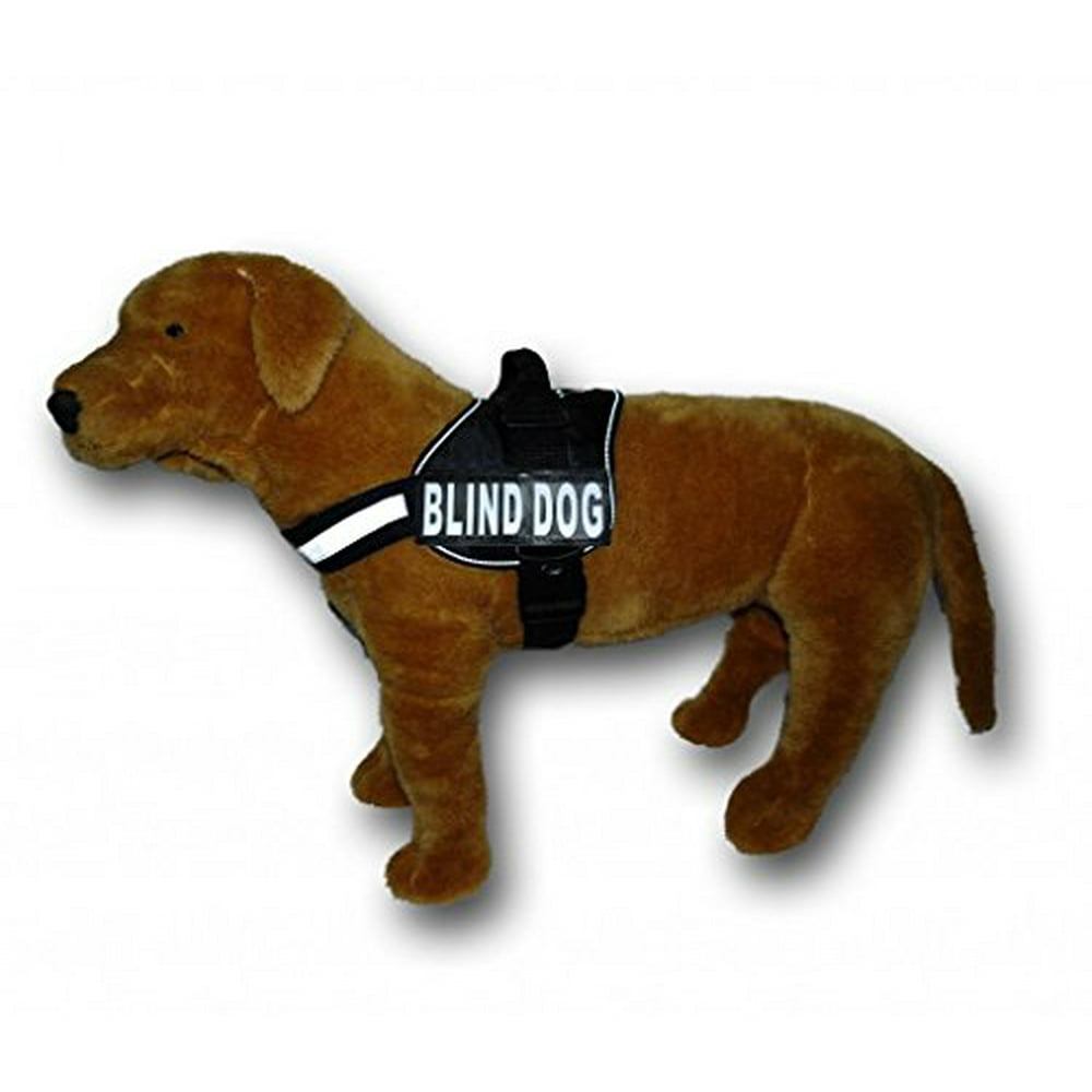BLIND DOG Nylon Dog Vest Harness. Purchase comes with 2 reflective