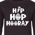 thumbnail image 4 of Inktastic Easter Hip Hop Hooray with Eggs and Carrot Long Sleeve Youth T-Shirt, 4 of 5