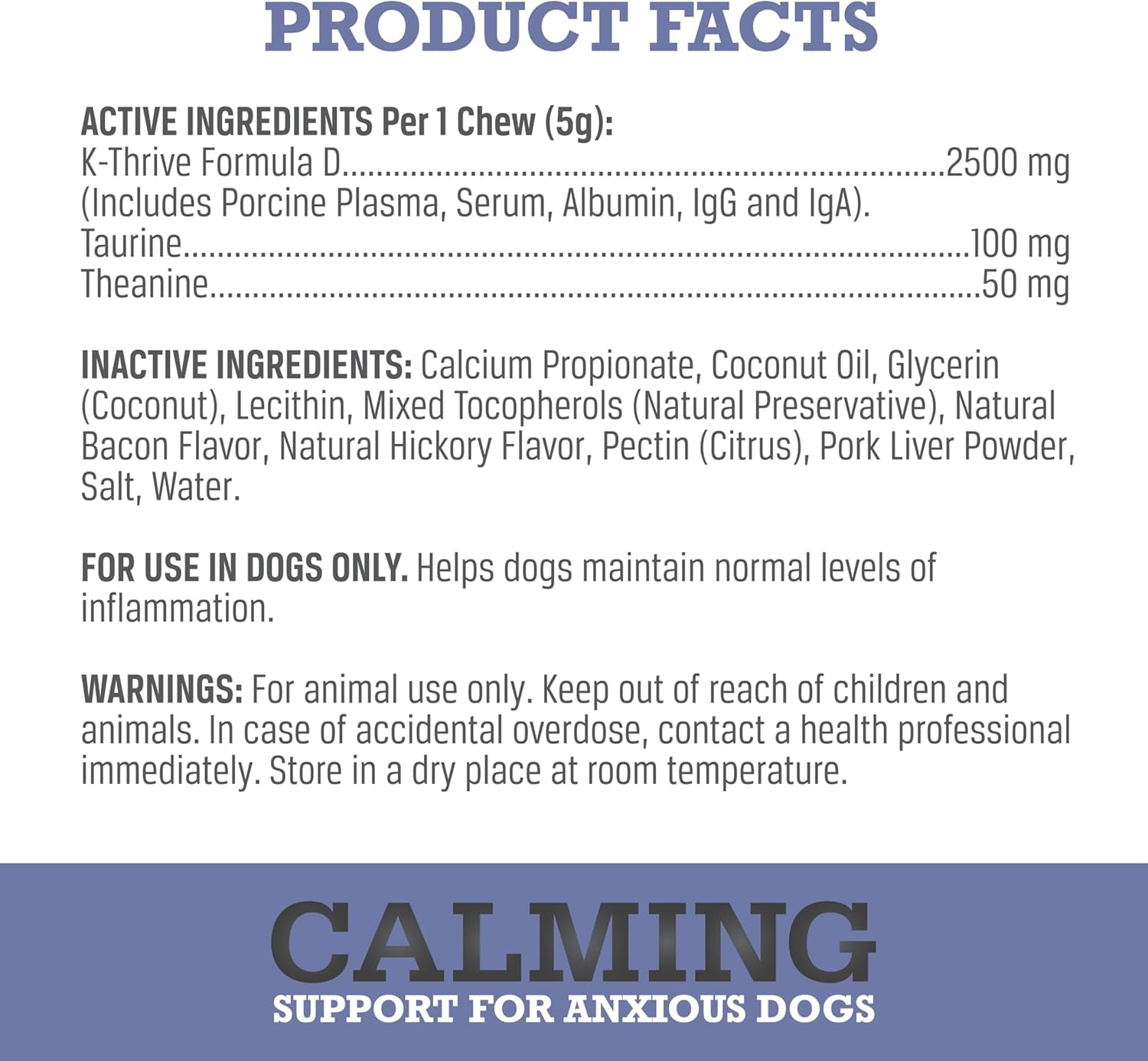 WINPRO Calming Chews for Dogs – Plasma-Powered Soft Chews to Promote Relaxation and Calming Effect – Made With Natural Ingredients, Grain-Free - Suitable for All Breeds & Sizes – 60 Count