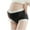 Black, variant on Maternity Belly Support Underwear Womens Plus Size High Waist Cotton Ribbed Panties Mom Stretchy Full Briefs 3XL