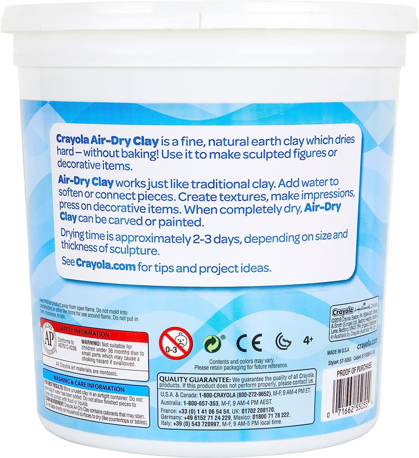 Air-Dry Clay, White, 5 Lbs