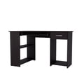 thumbnail image 1 of EKKO Corner Computer Desk L-Shaped Home Office Desk with CPU Space Wenge, 1 of 8