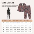 thumbnail image 4 of Pajamas for Women Set - Paisley Pattern No.90105 Comfy Long Sleeve Button Up Pajama Sets for Women 2 Piece, Soft Sleepwear Nightwear Pjs Lounge Sets for Women with Pockets, 4 of 6