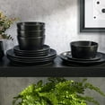 thumbnail image 6 of Gibson Soho Lounge Rachel 12 Piece Coupe Dinnerware Set, Matte Black, 6 of 6