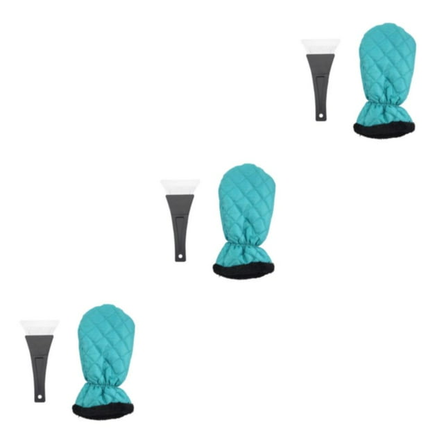 relayinert 2pcs Gloved Ice Scraper Safe On Windshields Durable ABS Ensures Longevity green 3Set