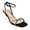 BLACK, variant on GJPBGK Women's 3-Inch Clear Heel Sandals Rhinestone Strap Open Toe Dress Shoes with Adjustable Buckle, Comfortable Sandal