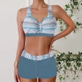thumbnail image 1 of Trajes de baño Amzcrzy Tankini para mujer, bikini para mujer, traje de baño dividido con estampado grande, falda de bikini, traje de baño dividido, traje de baño negro, XL, 1 of 6