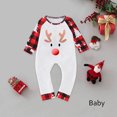thumbnail image 2 of Pyjamas de Noël à Carreaux pour Famille Bébé Confortables et Décontractés Ensemble de Pyjama de Noël pour Famille Imprimé Col Rond Manches Longues Pantalons Longs Vêtements Pyjamas Rouges 3-6 Mois, 2 of 4