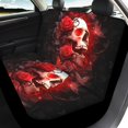 thumbnail image 4 of Pzuqiu Skull Rose Full Set Seat Covers for Cars Easy to Install Car Seat Covers Soft 3 PCS Front and Rear Seat Cover Set Fit for most Cars Sedans, 4 of 10