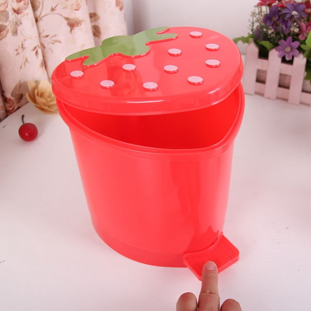 unbranded Papelera Decorativa Roja Para Con Capacidad Amplia Y Para Dormitorio