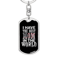 thumbnail image 5 of Best Mom in The World Flag Stainless Steel or 18k Gold Premium Swivel Dog Tag Keychain, 5 of 16