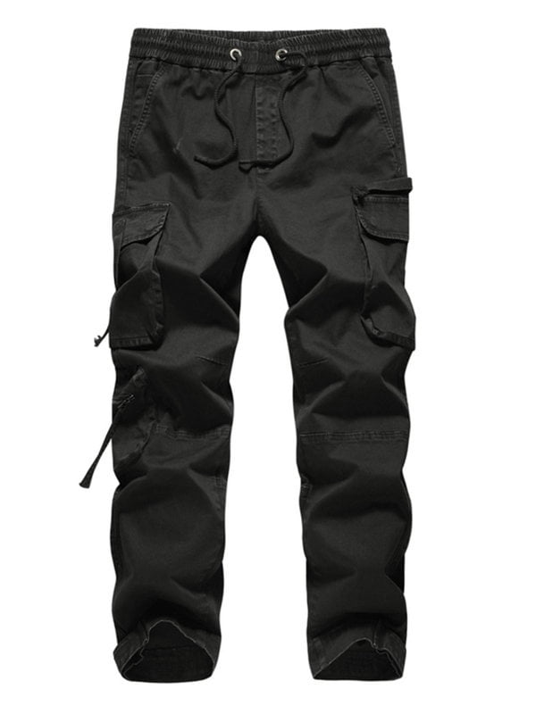 black cargo pants elastic waist