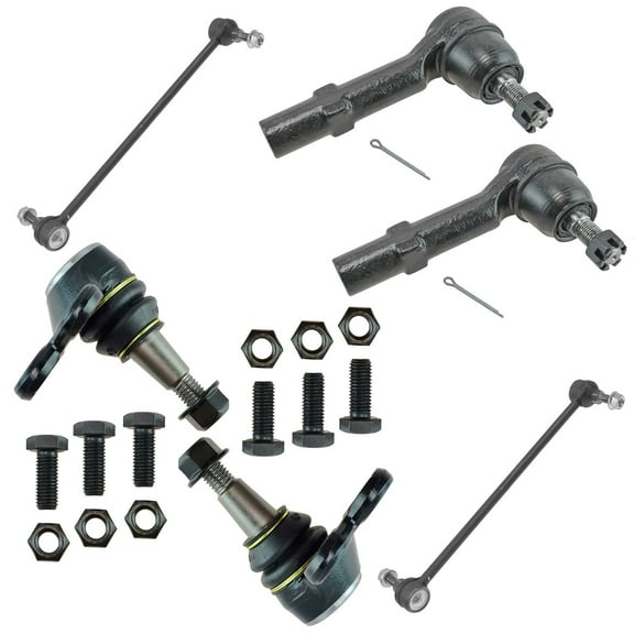 TRQ 6 Piece Front Lower Ball Joints Inner Outer Tie Rods Kit for GM SUV Truck PSA59630