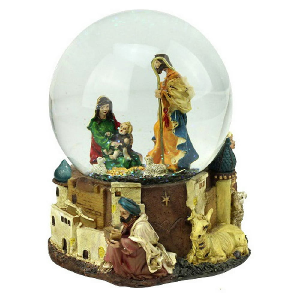 Northlight Nativity Scene Musical Christmas Snow Globe