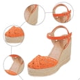 thumbnail image 4 of YLYL Espadrilles Sandals for Women Closed Toe Platform Wedge Heel Ankle Strap Dressy Casual Summer Shoes, 4 of 6