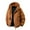 Brown, variant on Men's Lined Hooded Jacket with Insulated Construction and Durable Design for Cold Weather