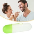 thumbnail image 3 of Portable Toothbrush Case Traveling Toothbrush Holders Case Plastic Green Clear 7.87"x2.36"x1.38", 3 of 6