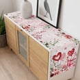 thumbnail image 4 of Pink Valentine's Day Table Runner - 108 Inch Long, Kitchen Dining Table Runner Dresser Scarves, Spring Floral Romance Love Heart Roses Farmhouse Decor for Coffee Tables Wedding Party Banquet, 4 of 8