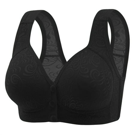 Womens Underwear Push Up Bra Front Buttoned Underwear No Wire Fashionable Comfortable And Breathable Tank Top Bra Full Coverage T-Shirt Bra Saving on Clearance