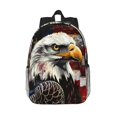 thumbnail image 1 of Easygdp Retro American Eagle A Mochila Ligera de 15 Pulgadas para Estudiantes, Mochila Cómoda para la Escuela y Viajes, Correas Ajustables, 1 of 6
