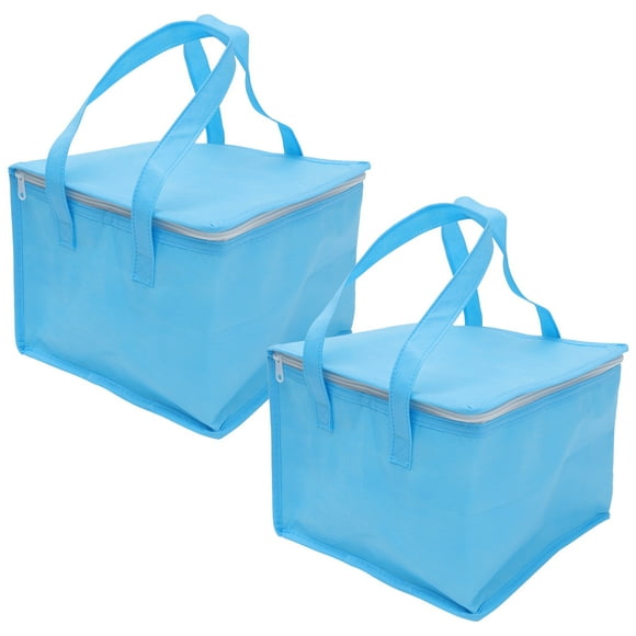 EeaseMX 2 bolsas térmicas con cremallera para guardar pasteles, picnics y comida para llevar (azul cielo)