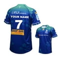 thumbnail image 4 of Camiseta de rugby Fijian Drua 2024 Camiseta de rugby Fiji local y visitante Camiseta de entrenamiento Nombre y número personalizados, 4 of 5