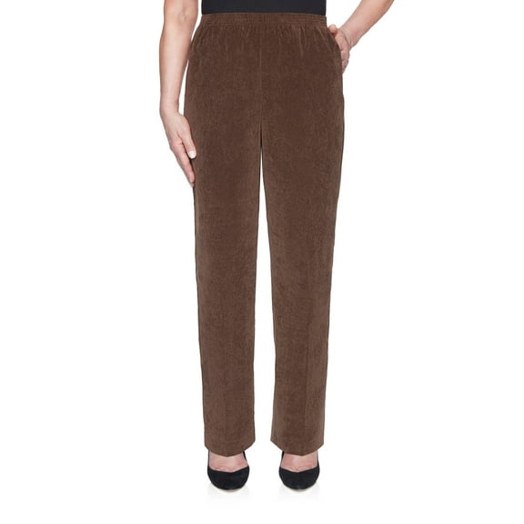 Alfred Dunner Womens  Classic Corduroy Pull-On Average Length Pant
