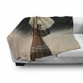 thumbnail image 3 of Lighthouse Soft Flannel Fleece Throw Blanket, Abstract Vintage Scene of the Tower on Half Night Half Morning, Cozy Plush for Indoor and Outdoor Use, 50" x 70", Beige Charcoal Grey Umber, by Ambesonne, 3 of 6