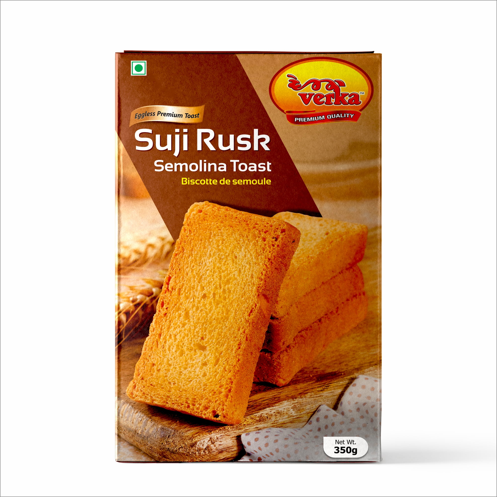 Verka Biscotte Suji sans œufs, 350g Toast de semoule