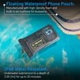 thumbnail image 2 of 2 Pack Marine - IP68 Waterproof Phone Pouch (Regular Size) Floating Waterproof Phone Case - Beach Cruise Ship Travel Essentials - Works w/ All Phones - Detachable Lanyard - Black/Hi-Vis Yell, 2 of 5