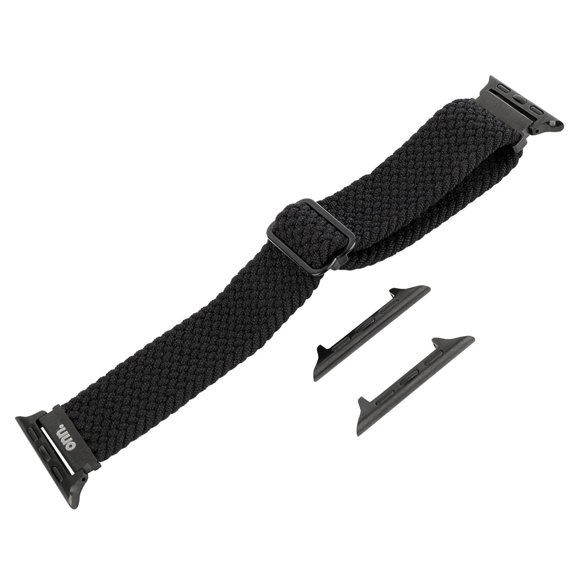 onn Universal Woven Knit Watch Band, Compatible with Apple, Samsung Galaxy & Garmin – Black (Unisex)