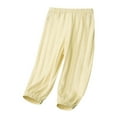 thumbnail image 2 of hengsof Children's Mesh Breathable Anti Mosquito Jogging Pants, Fashionable Solid Color Elastic Waist Breathable Leg Tie Casual Trousers, Size 6M-6 Years Old, 2 of 6