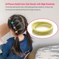 thumbnail image 4 of Guardurnaity 10 piezas de bandas para el cabello mixtas, elásticas, ajustables, decorativas, de alta elasticidad, soporte protector para coletas, Accesorio para el cabello Amarillo claro, 4 of 5