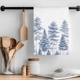 thumbnail image 2 of Navy Blue Pastoral Tree Kitchen Towel Dish Cloths Set of 4, Microfiber Soft Kitchen Hand Towels, Vintage Botanical Spring Absorbent Quick Drying Dishcloths 18 x 28 Inches, 2 of 8