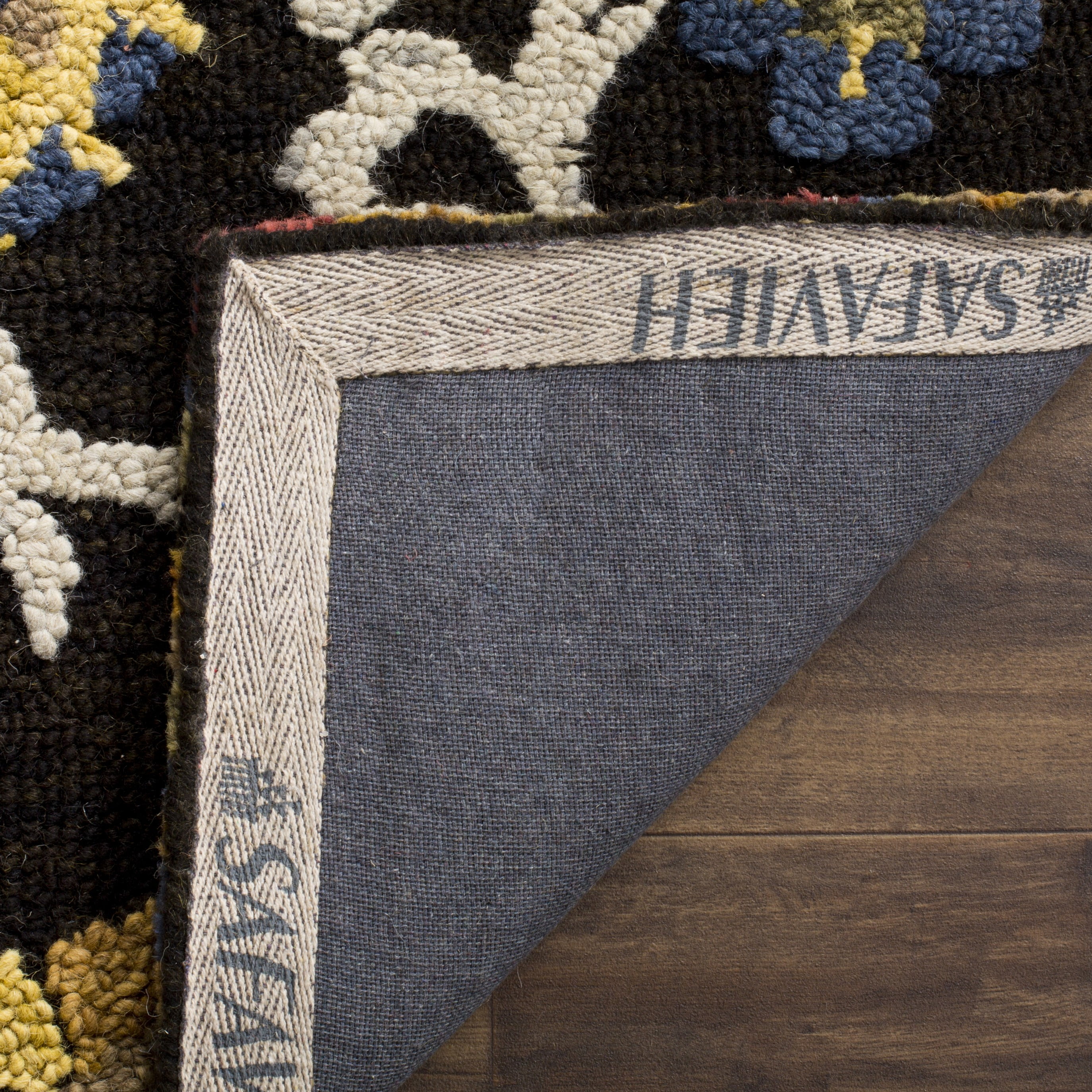 SAFAVIEH Blossom Danny Floral Wool Runner Rug, Charcoal/Multi, 2'3" x 6'