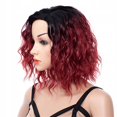 thumbnail image 2 of Mode Femme Bordeaux Cheveux Bouclés Courts, 2 of 4