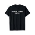 thumbnail image 1 of [100% algodón] Camiseta My Girlfriend Bites Playful Love para parejas y amantes de la diversión., 1 of 6