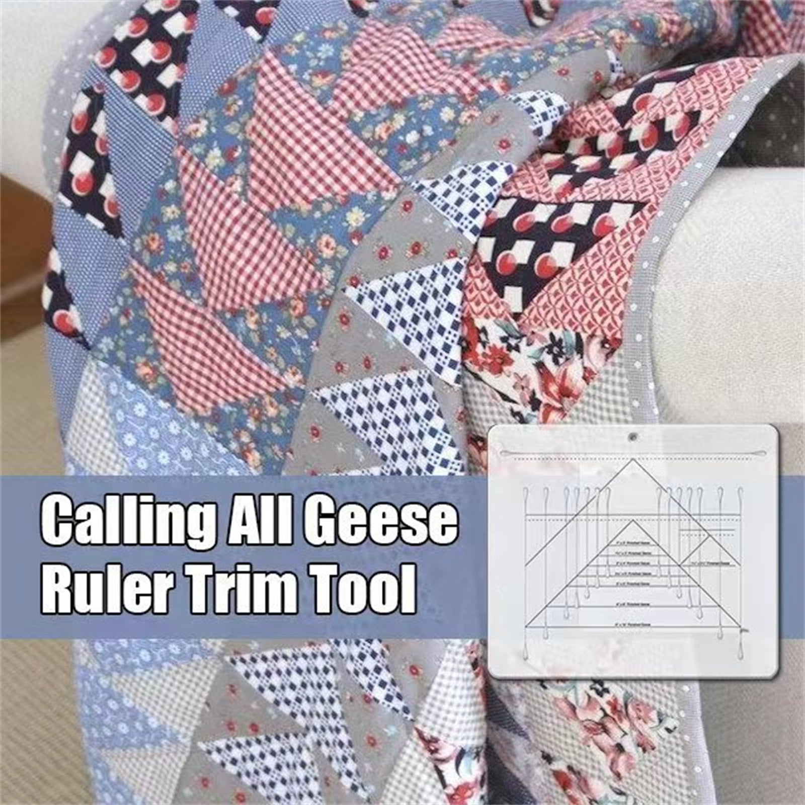 Wovilon Flying Geese Trim Cutting Ruler Triangular Quilted Patchwork  Ruler--1Pc Quilting Templates Set Ruler, Drafting Square Free Motion Fabric  Ruler Racks Patchwork Tool Handmade Drawing Supplies 