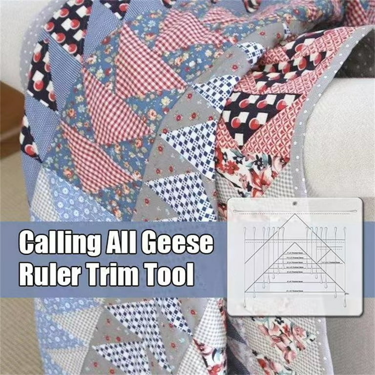 Wovilon Flying Geese Trim Cutting Ruler Triangular Quilted Patchwork  Ruler--1Pc Quilting Templates Set Ruler, Drafting Square Free Motion Fabric  Ruler