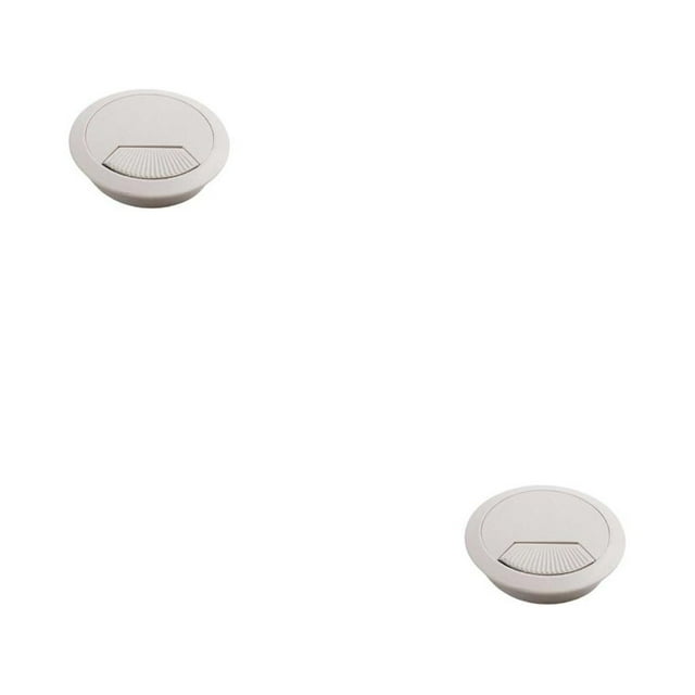 Guardoinrt Computer Desk Hole Cover Waterproof Insulative Round Anti-rust Desktop Office Table Cable Fixing Grommet Organizer 60mm Grey White 2Set