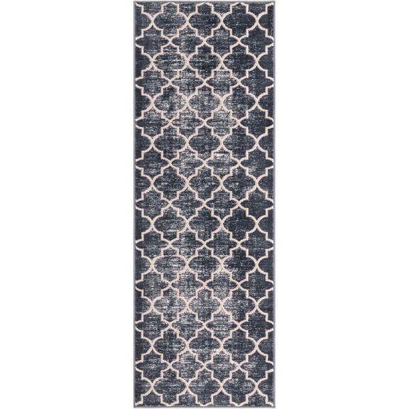 Jill Zarin Uptown Collection Area Rug - Lincoln Center (2' 2" x 6' 1" Runner Navy Blue/Ivory)